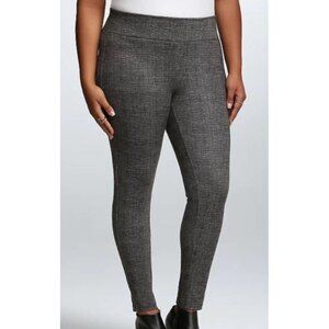 Torrid Slim Fix Leggings 2X Heathered Gray High Rise Pull On Pants